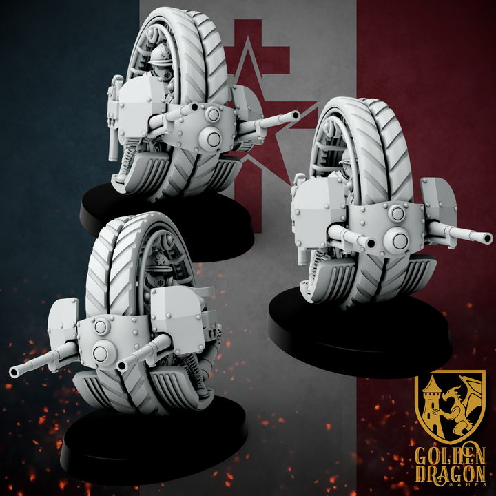 New French Republic - Monowheel Chasseurs x3 | Golden Dragon Games