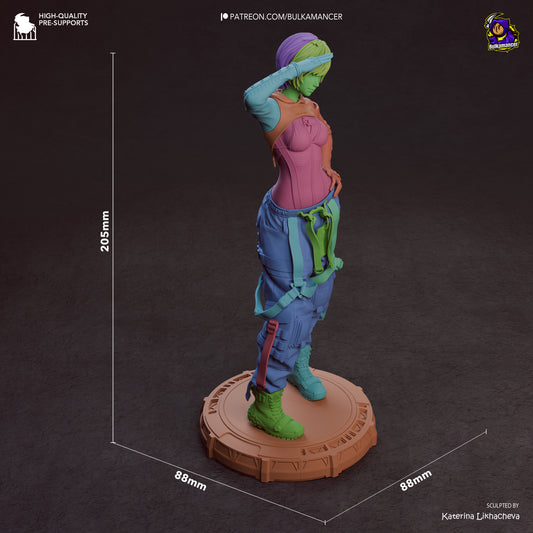 Airborne Squad Engineer • 205mm Sci-FiDisplay Figure • Bulkamancer • Unpainted