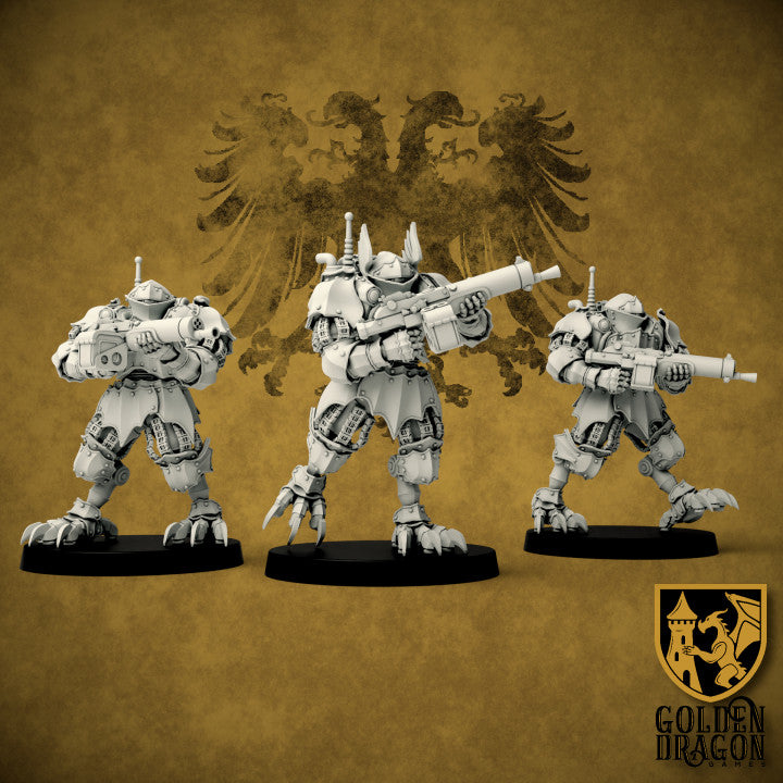 Holy Roman Empire - Knecht Battlesuits x3 | Golden Dragon Games | Marcher