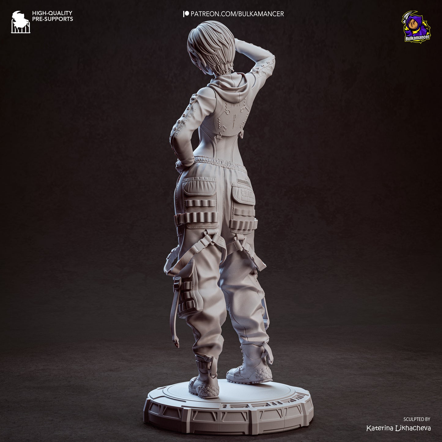 Airborne Squad Engineer • 205mm Sci-FiDisplay Figure • Bulkamancer • Unpainted