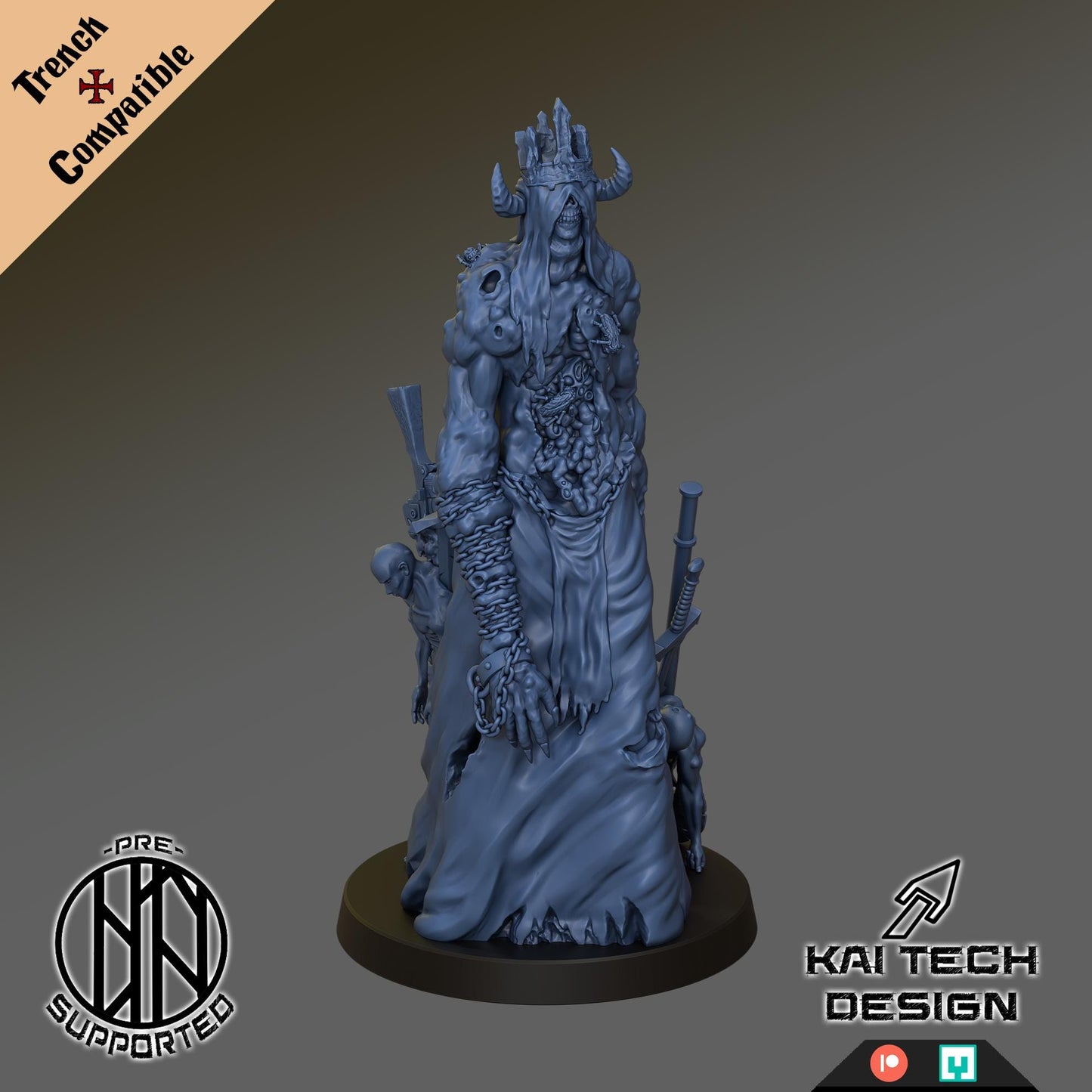 Trench Crusade Compatible - Cult Of The Black Grail Warband Set With Bases