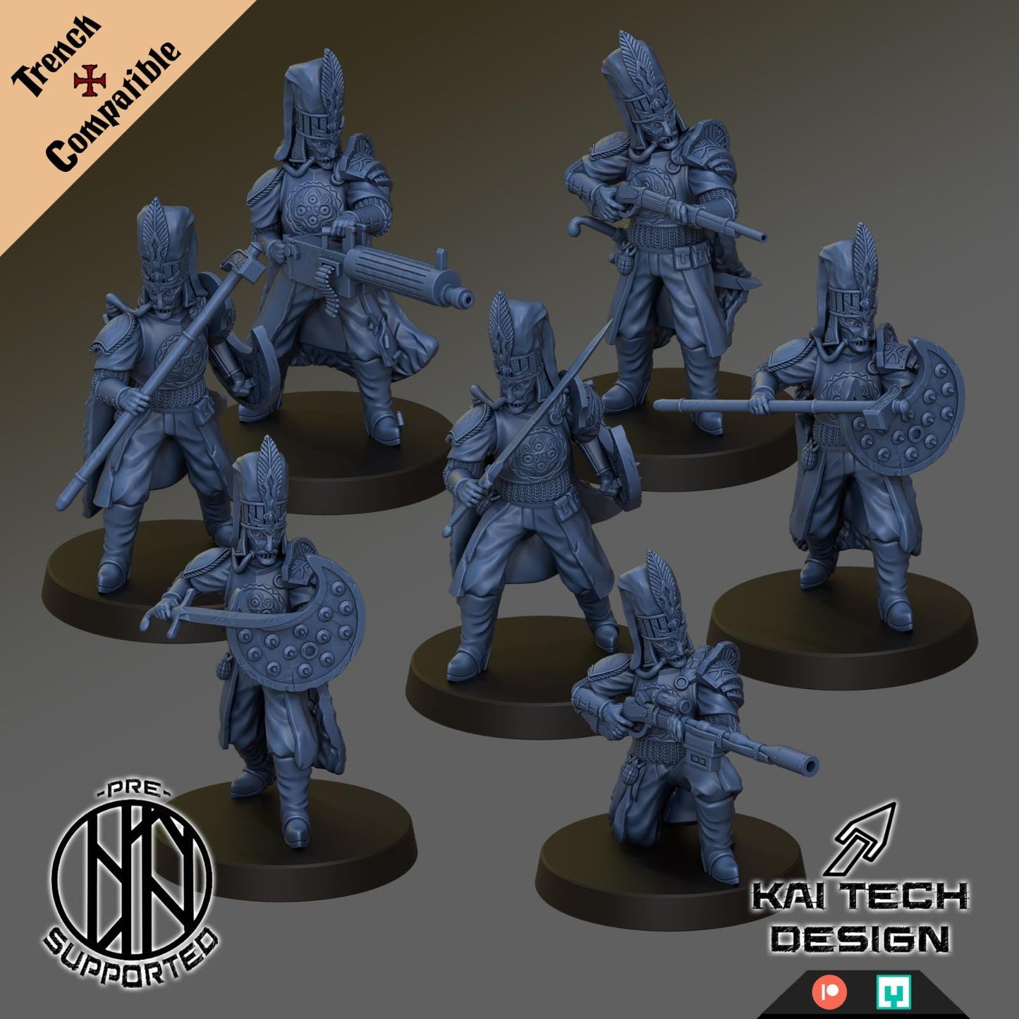 Trench Crusade Proxy - Sultanate Janissaries x7 With Bases