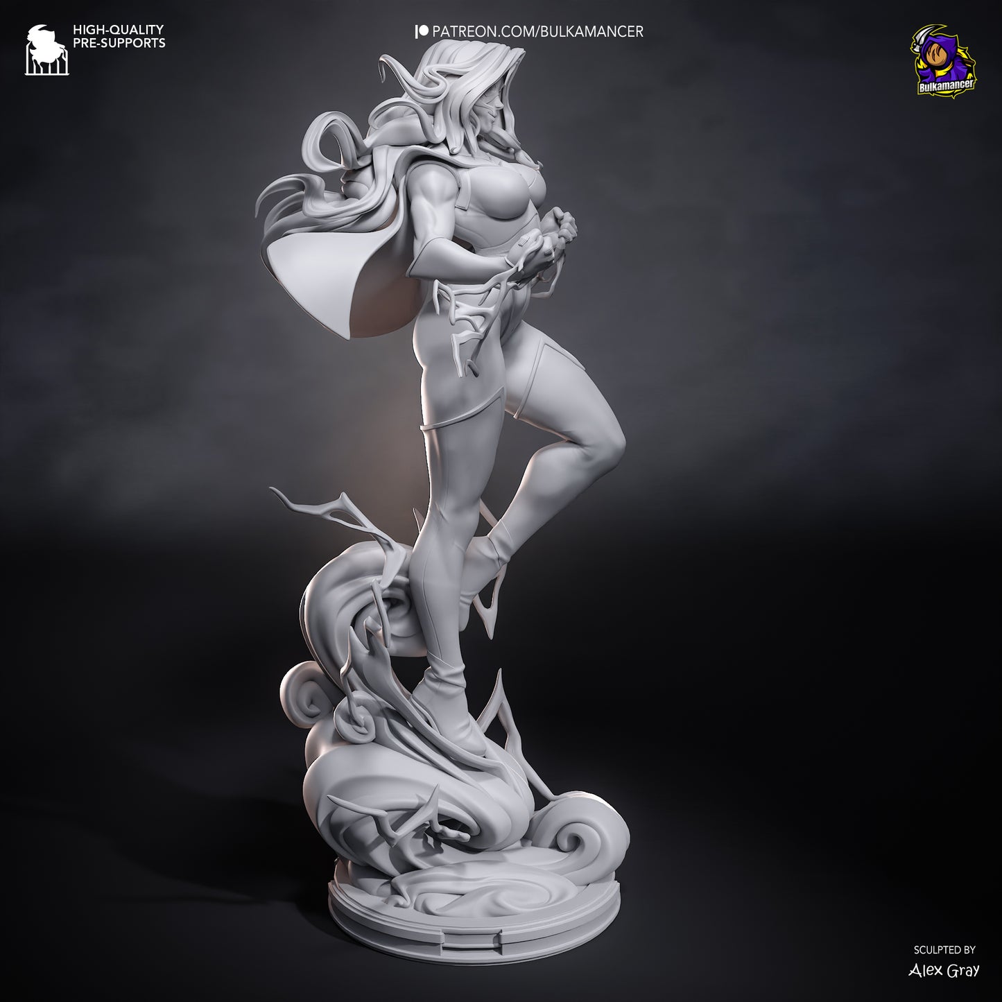 Bright Cardigan Resin Statue • Heroine Display Figure  Unpainted Collector Model