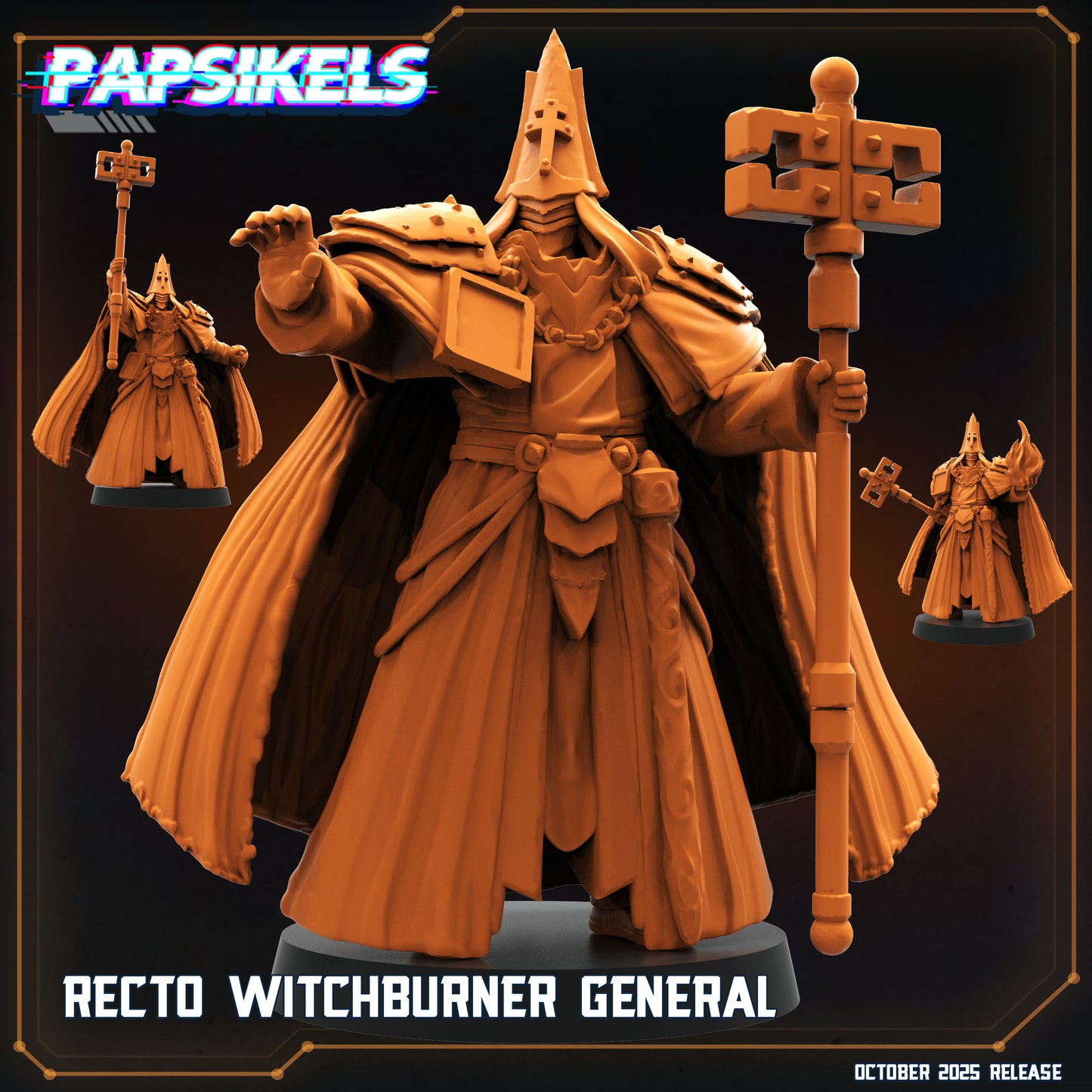 Trench Crusade Compatible Witchburner General Miniature Unpainted Model
