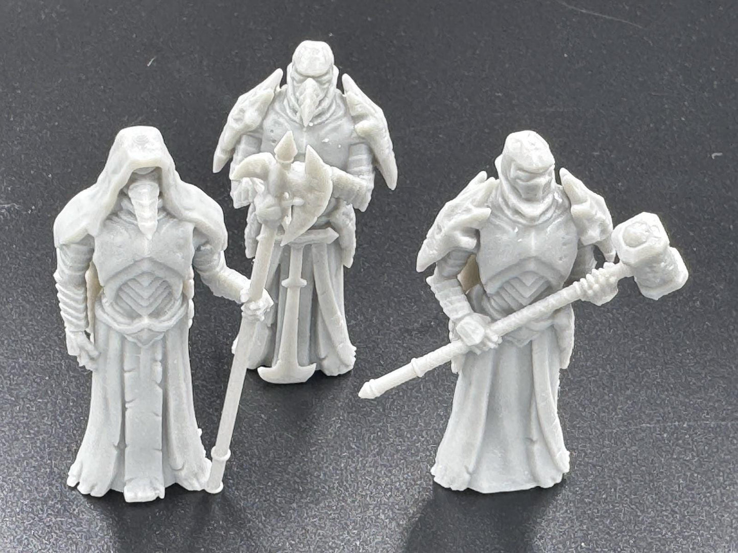 Trench Crusade Compatible- Black Grail Plague Knights. -With Bases- ABS Resin