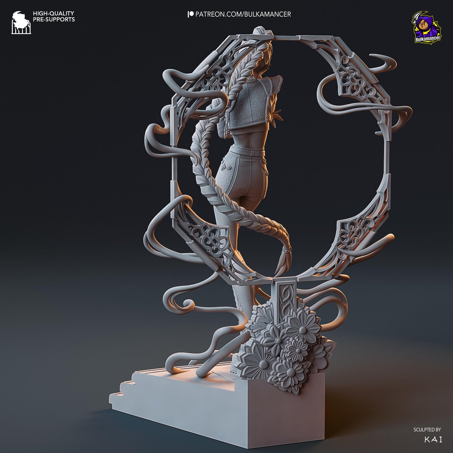 Golden Vocalist” – Unpainted Resin Statue by Bulkmancer | K-Pop Demon Hunter