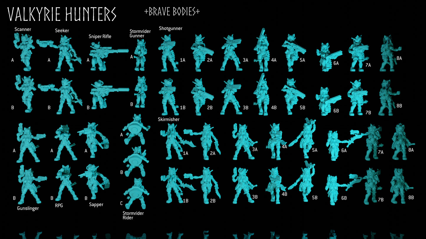 Valkyrie Hunters Miniatures • Grimdark Sci-Fi Squad • 32mm Resin Wargaming Model
