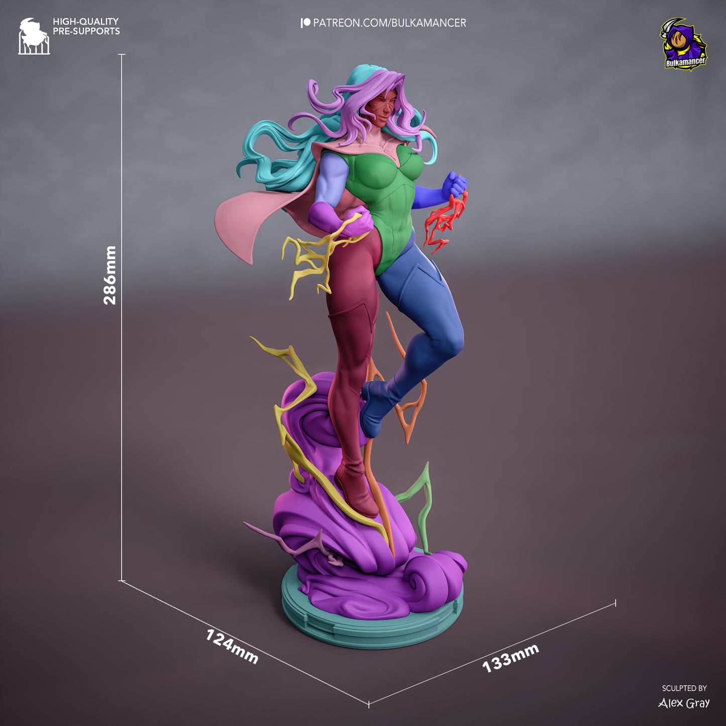 Bright Cardigan Resin Statue • Heroine Display Figure  Unpainted Collector Model
