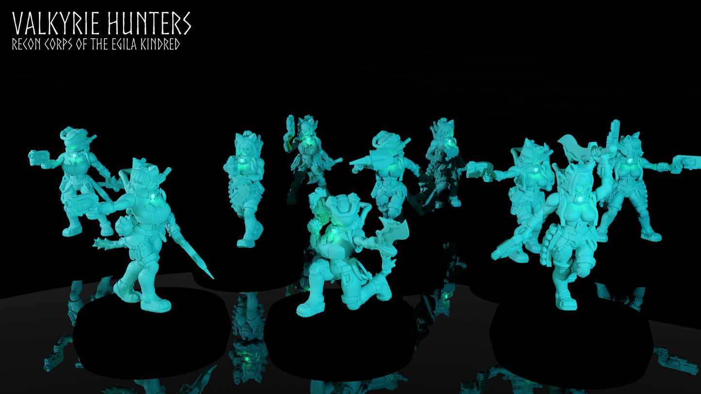 Valkyrie Hunters Miniatures • Grimdark Sci-Fi Squad • 32mm Resin Wargaming Model
